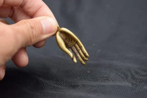 China Collection old Asian Pure brass Buddha's-hand small pendant - Picture 1 of 6
