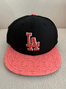 New Era Los Angeles Dodgers 9Fifty 950 Jordan Cement Match Pink Snapback Hat NEW - Picture 1 of 4
