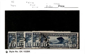 United States Postage Stamp, #C10 Used (5 Ea), 1927 Airplane (BA) - Picture 1 of 1
