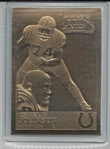Charlie Johnson 2007 Danbury Mint Colts Super Bowl 41 XLI 22kt carta oro - Foto 1 di 1