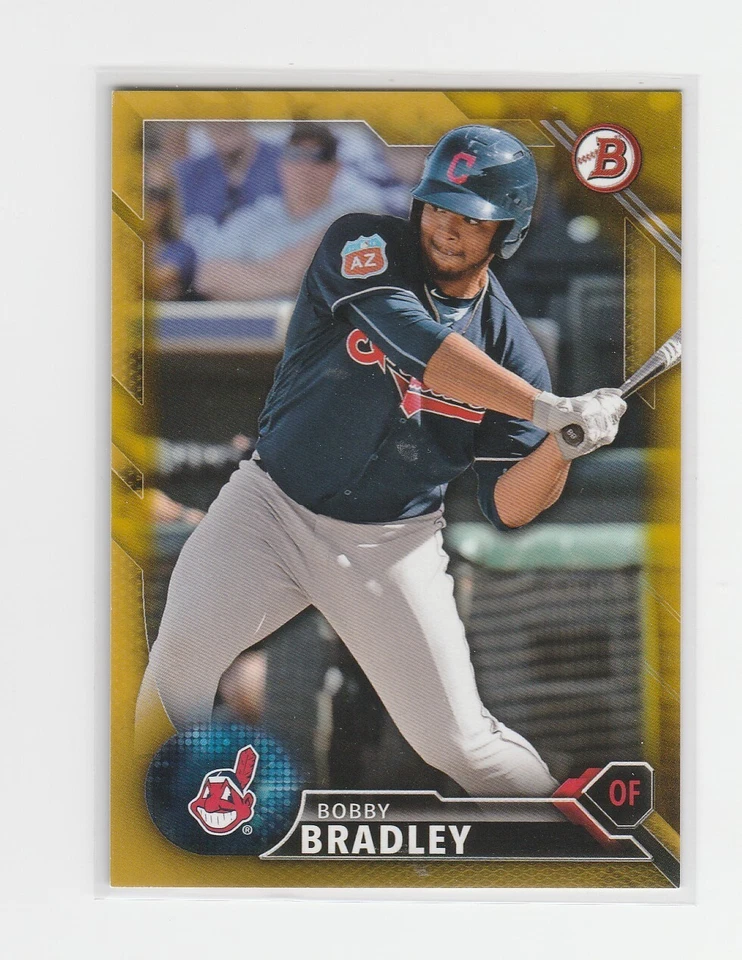 2016 Bowman Draft Top Prospects Gold 12/50 Bobby Bradley #BD-172 Indians - Image 1 of 1