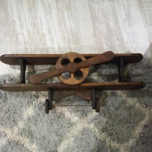 Vintage Large Wooden shelf Plane wall shelf - Picture 1 of 8