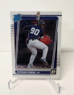 2021 Donruss Optic Baseball #76 Estevan Florial RC New York  - Image 1 of 2