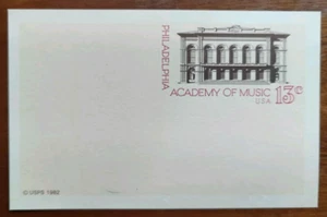 Scott #UX96 - 13 Cent Postal Card Philadelphia Academy of Music MNH 1982 - Picture 1 of 2