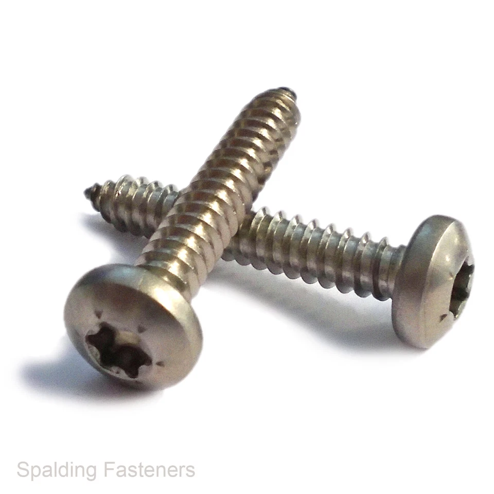 SPALDING FASTENERS A2 Stainless Steel Pan Torx Self Tapping Screws No.2 (2.2mm) To No.8 (4.2mm)