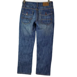 Tommy Hilfiger Girls Bootcut Denim Jeans Size 12 Medium Wash Flap Pocket - Picture 1 of 9