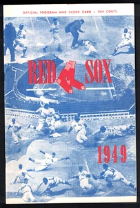 1949 New York Yankees (Yogi Berra HR) a Boston Red Sox programma segnato 4/23 EX - Foto 1 di 2