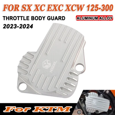 Silver Throttle Body Guard For KTM 125 250 300 SX XC 250 300 XCW EXC 150XCW - Изображение 1 из 3