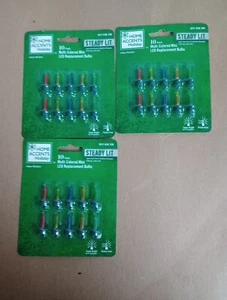 Set Of 3 -10 Each Multi Colored Mini LED Replacement Bulb Christmas Steady Lit - Picture 1 of 7