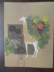 VINTAGE S.S. ARGENTINA CRUISE DINNER MENU DEC 2, 1968 NATIVE AFRICA IMPRESSIONS - Picture 1 of 3
