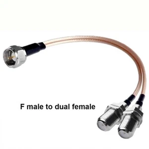 Divisor de cable coaxial RG316 3 vías F macho a 2 F hembra adaptador 6 pulgadas NUEVO - Imagen 1 de 9