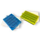 2er Set 30 - 48 Eiswürfel Eiswürfelform mit Deckel Quadrat Würfel in Blau Grün