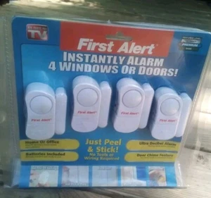 First Alert Window, And Door Alarm 4 Pack New - Picture 1 of 4