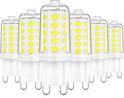 G9 LED Bulb Dimmable Daylight White 6000K 40W T4 Halogen Equivalent 6 Pack - Image 1 of 4