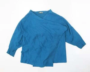 TU Womens Blue V-Neck Acrylic Blend Cardigan Size 12 - Picture 1 of 12