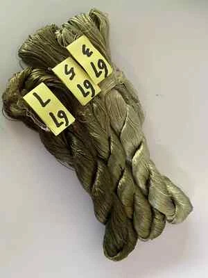 100%mulberry silk hand-dyed wrapping/velvet flower Twistless nosplit silk thread - Image 1 of 2