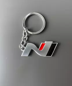 HYUNDAI N Badge Keychain Keyring Emblem i20 i30 KONA N-LINE N EMBLEM - Picture 1 of 2
