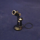 1/12, Dolls House miniature Standing Telephone Old candlestick metal Phone LGW 