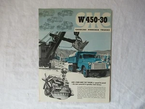 1953 GMC W450-30 gasoline truck trucks specification sheet brochure - Picture 1 of 2