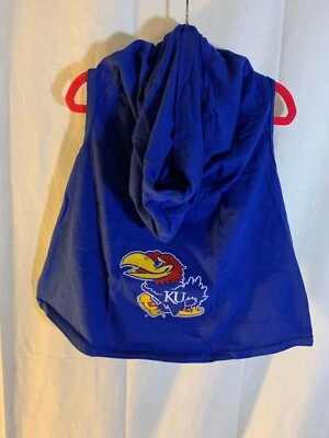 NCAA Kansas Jayhawks Officially Licensed Cotton Lycra Hooded Dog Shirt - Size XL - Image 1 of 4
