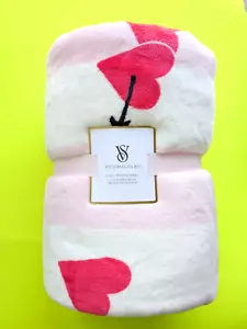 Victoria's Secret PINK Heart Pink Blanket 50"X60" - Perfect Gift - Picture 1 of 5