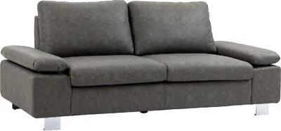 Divano 2 Posti Salotto Ufficio Salvaspazio 200x88x86 cm Grigio DecHome