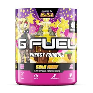 G Fuel Starfruit Energy Powder - Zero Sugar, Cognitive Boost, 40 Servings