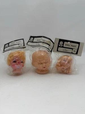 Lote De 3 Cabezas De Muñeca De Colección Hong Kong Franks Guardería Nuevo De Lote Antiguo Payaso, Niña, Multi-cara Foto 1 de 4