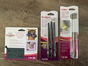 Sculpey clay roller, Sculpey 3 Piece Tool Set & Sculpey Butterfly Silicone Mold. - Picture 1 of 2