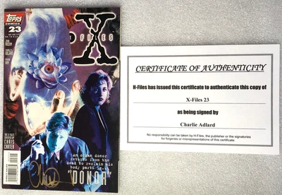 '96 The X-Files Vol. 1 #23 Charlie Adlard signed CoA Foto 1 de 4