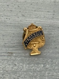 Vtg Employee School Perfect Attendance Award Lapel Pin Charm Torch - Picture 1 of 3