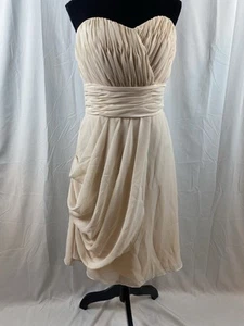 Neu ohne Etikett trägerloses Chiffonkleid eisrosa Stil A379K Damengröße 8 - Bild 1 von 12