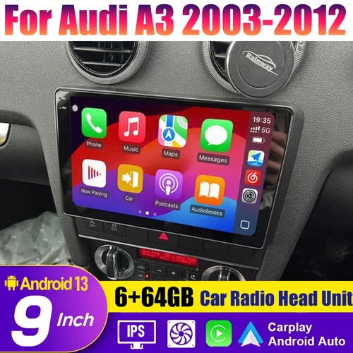 Wireless Apple Carplay Android Auto Car Head Unit Upgrade For Audi A3 2003-2012 - Изображение 1 из 4