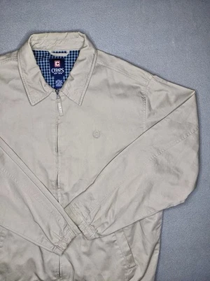 Chaqueta Chaps Ralph Lauren Harrington Para Hombre Grande Beige Bordado Cresta Logo Foto 1 de 4