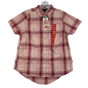 Eddie Bauer Shirt Womens XS Short Sleeve Adventure Plaid UPF 50 Outdoor Hiking - Picture 1 of 11