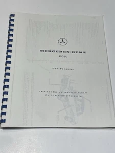 Mercedes Benz 190 SL Owner’s Manual Technical Specifications Maintenance Reprint - Afbeelding 1 van 6