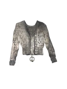 Maglione Spilla Argento Sterling Firmato C. Vintage Perle Vere - Foto 1 di 8