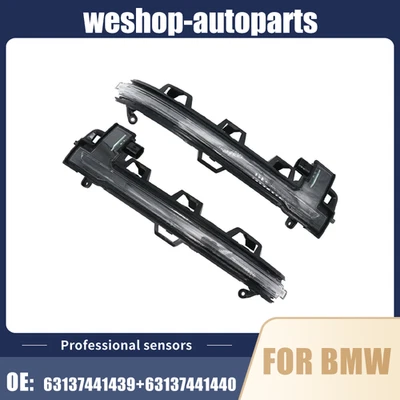 L&R Side Mirror Turn Signal Light For BMW X3 X4 X5 X6 X7 18-25 63137441439/440  - Image 1 of 4