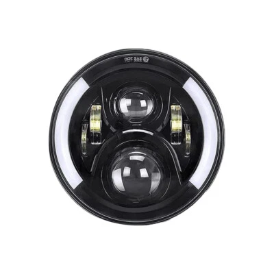 For Harley Davidson Motorcycle 7" inch LED Headlight DRL Hi/Lo Beam Turn Signals - Image 1 of 4