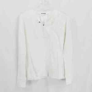 90s Da-Nang Vintage White Cotton Lace Embroidered Blouse 