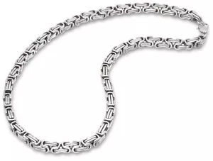 Cadena real de acero inoxidable macizo Eichmüller plata, brazalete para hombre, longitud 22 cm - Imagen 1 de 2