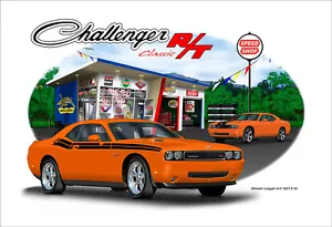 2009-2010 Dodge Challenger RT Muscle Car Art Print - 10 colors - Picture 1 of 28