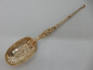 Edward VII Solid Silver CORONATION Royal ANOINTING Dessert SPOON Lon 1901 17cm - Picture 1 of 8