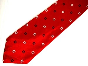 Brooks Brothers 346 Mens Necktie Tie Red Blue Silver Geometric 59" Career - Picture 1 of 4