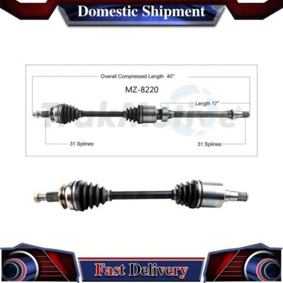 Par delantero TrakMotive junta de eje CV para Mazda CX-5 2017 2016 2015 2014 Foto 1 de 4