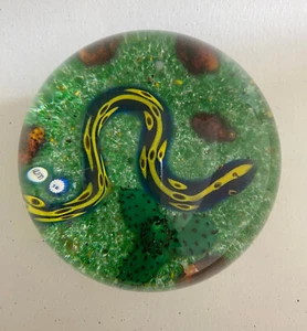 William Manson / John Deacons Collaboration - Snake & Cactus 3 1/4" Paperweight - Bild 1 von 16