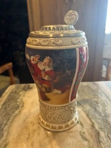 1997 Longton Crown COCA COLA Christmas Stein Collection "SEASON'S GREETINGS" - Picture 1 of 13