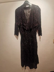•SOLO•Vintage 80s Sparkly Dress Size 14 in Rose Gold and Black - Picture 1 of 8