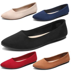 Women's Flat Shoes Slip On Ballet Flats Shoes Office Work Shoes Driving Shoes - Picture 1 of 38