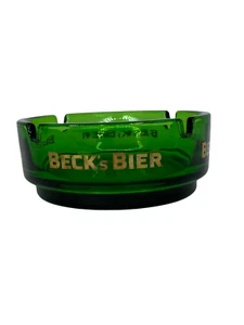 Beck's Bier Ashtray Green Glass Made In Germany - Picture 1 of 8
